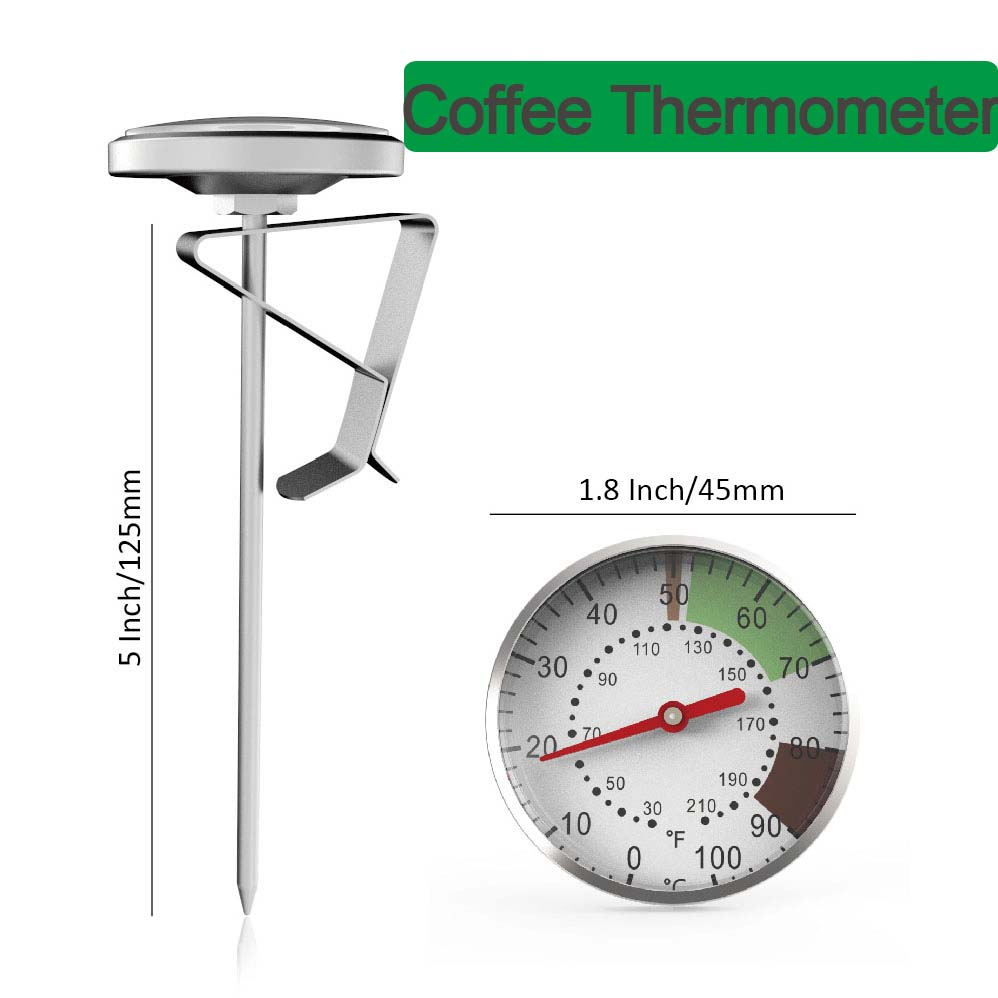 Kitchen Appliances Garage - 0-100°C Food Thermometer Stainless Steel Coffee