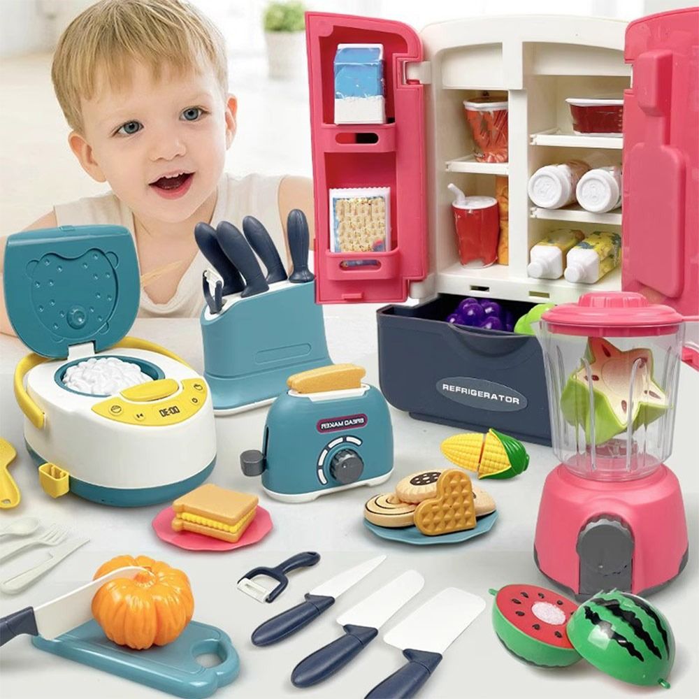 Kitchen Appliances For Kids - Funny Multicolor Cooking Playset Plastic Microwave
