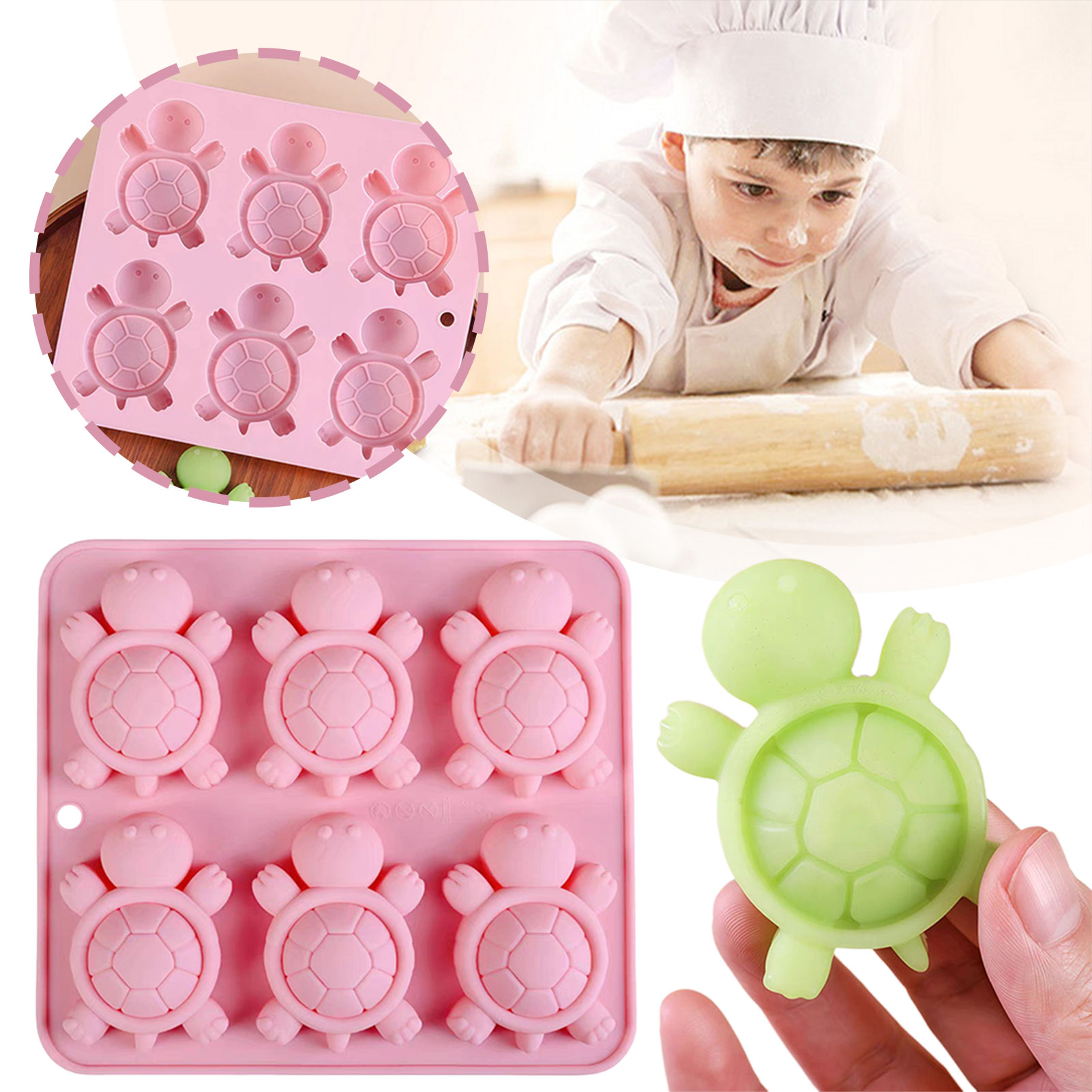Turtles Ice Tray 3D Tortoises  - đánh giá và giá Kitchen Appliances For Baking