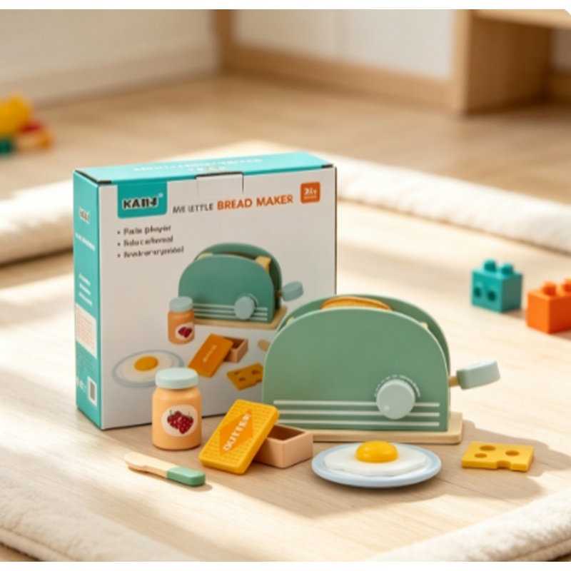 Wooden Simulation Toaster Toy  - đánh giá và giá Kitchen Appliances For Kids