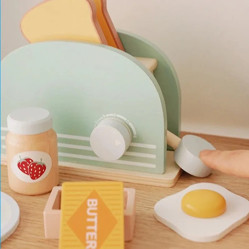 Wooden Simulation Toaster Toy  - đánh giá và giá Kitchen Appliances For Kids