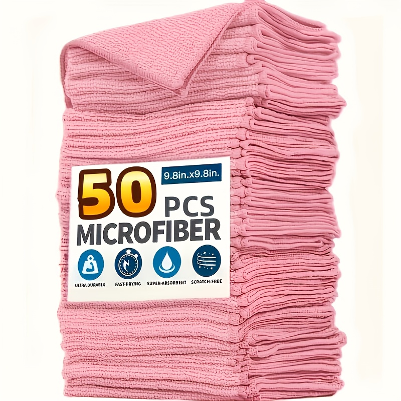 1-50Pcs Light Pink Microfiber  - đánh giá và giá Kitchen Appliances For Home