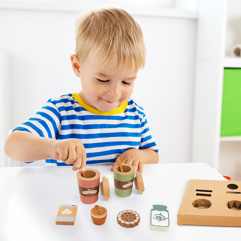 Kids Wooden Coffee Toy Set Tod - đánh giá và giá Kitchen Appliances For Kids
