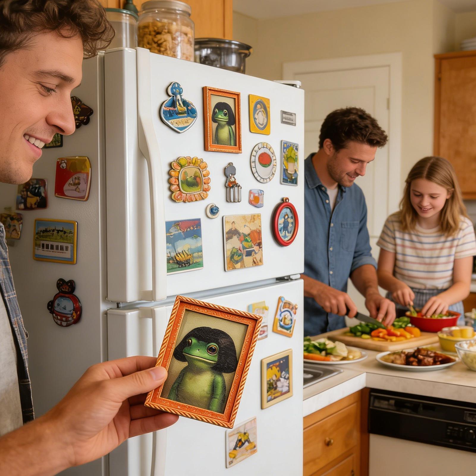 Frog Magnets Cute Funny Retro  - đánh giá và giá Kitchen Appliances Photos