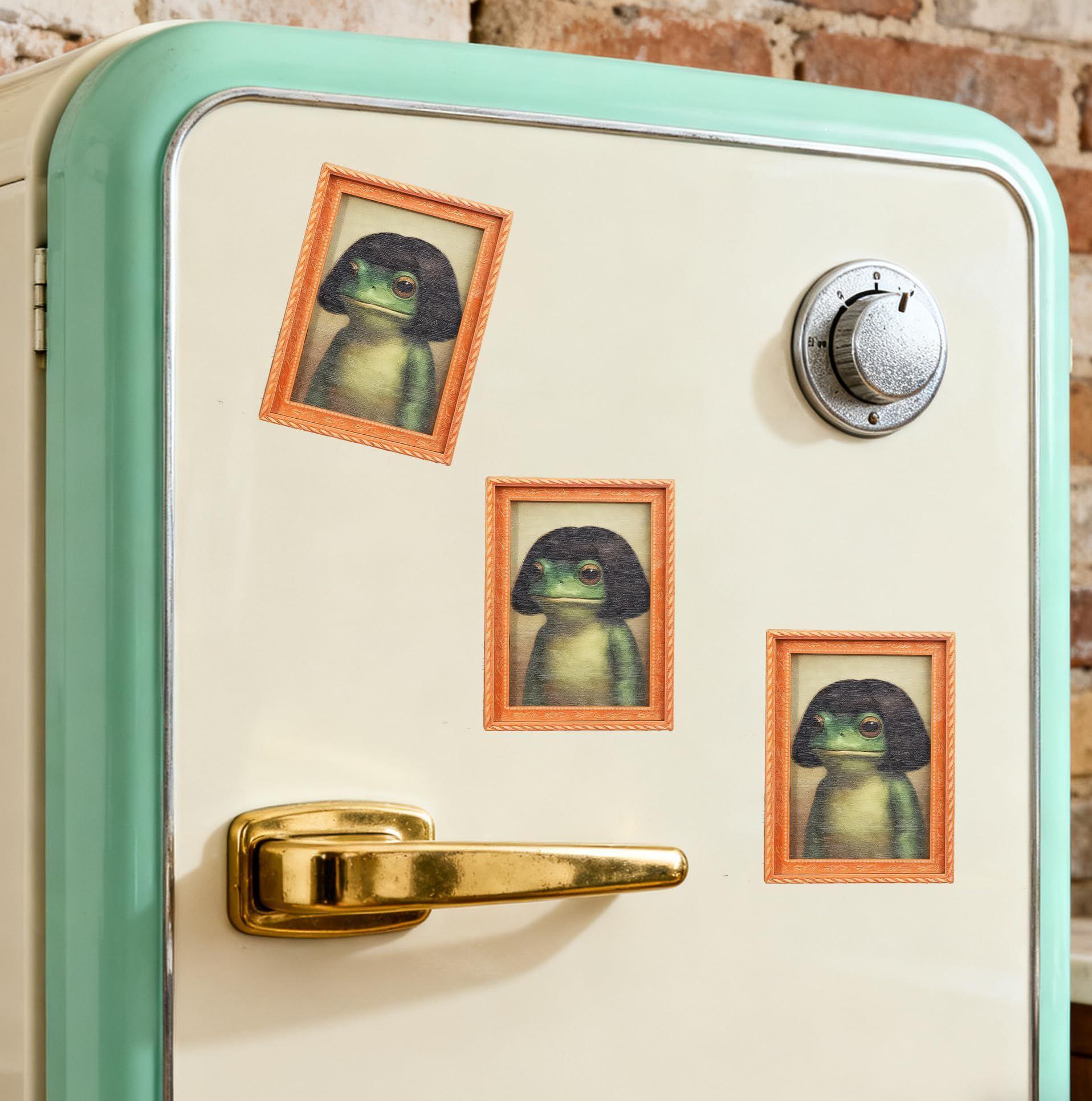 Frog Magnets Cute Funny Retro  - đánh giá và giá Kitchen Appliances Photos